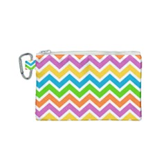 Chevron Pattern Design Texture Canvas Cosmetic Bag (small)