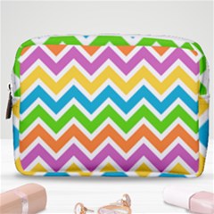 Chevron Pattern Design Texture Make Up Pouch (medium)