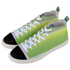 Pattern Banner Background Dot Set Men s Mid-top Canvas Sneakers