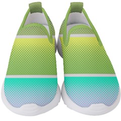 Pattern Banner Background Dot Set Kids  Slip On Sneakers