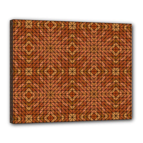 Mosaic Triangle Symmetry Canvas 20  X 16  (stretched) by Pakrebo