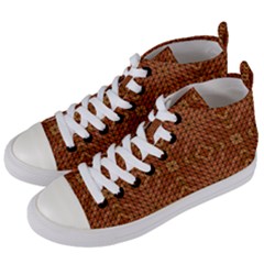 Mosaic Triangle Symmetry Women s Mid-top Canvas Sneakers