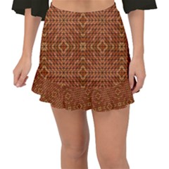 Mosaic Triangle Symmetry Fishtail Mini Chiffon Skirt by Pakrebo