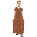 Mosaic Triangle Symmetry Kids  Short Sleeve Maxi Dress View1