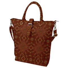 Mosaic Triangle Symmetry Buckle Top Tote Bag