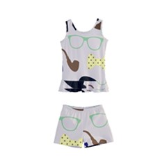 Moustache Hat Bowler Bowler Hat Kids  Boyleg Swimsuit