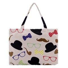 Moustache Hat Bowler Bowler Hat Medium Tote Bag