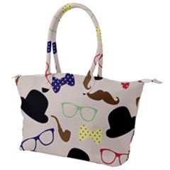 Moustache Hat Bowler Bowler Hat Canvas Shoulder Bag