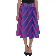 Geometric Background Abstract Perfect Length Midi Skirt