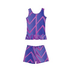 Geometric Background Abstract Kids  Boyleg Swimsuit