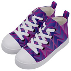 Geometric Background Abstract Kids  Mid-top Canvas Sneakers