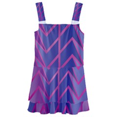 Geometric Background Abstract Kids  Layered Skirt Swimsuit