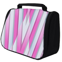 Geometric 3d Design Pattern Pink Full Print Travel Pouch (big)