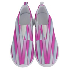 Geometric 3d Design Pattern Pink No Lace Lightweight Shoes