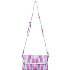 Geometric 3d Design Pattern Pink Mini Crossbody Handbag