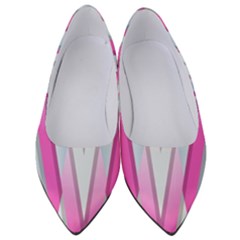 Geometric 3d Design Pattern Pink Women s Low Heels