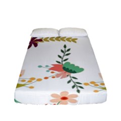 Floral Backdrop Pattern Flower Fitted Sheet (full/ Double Size) by Pakrebo