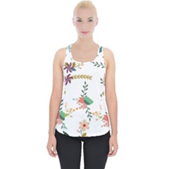 Floral Backdrop Pattern Flower Piece Up Tank Top by Pakrebo