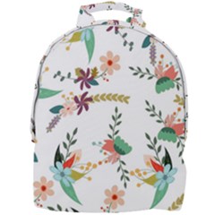 Floral Backdrop Pattern Flower Mini Full Print Backpack