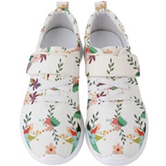 Floral Backdrop Pattern Flower Men s Velcro Strap Shoes by Pakrebo