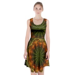 Fractal Digital Racerback Midi Dress