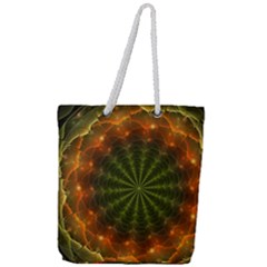 Fractal Digital Full Print Rope Handle Tote (large)