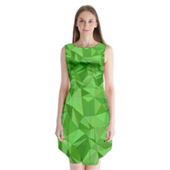 Mosaic Tile Geometrical Abstract Sleeveless Chiffon Dress   by Pakrebo