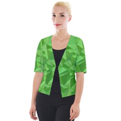 Mosaic Tile Geometrical Abstract Cropped Button Cardigan