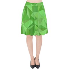 Mosaic Tile Geometrical Abstract Velvet High Waist Skirt by Pakrebo