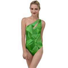 Mosaic Tile Geometrical Abstract To One Side Swimsuit