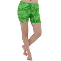 Mosaic Tile Geometrical Abstract Lightweight Velour Yoga Shorts by Pakrebo