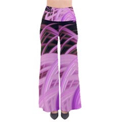 Purple Fractal Artwork Feather So Vintage Palazzo Pants by Pakrebo