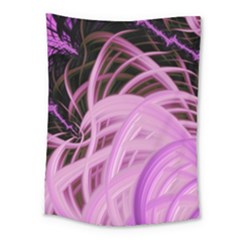 Purple Fractal Artwork Feather Medium Tapestry by Pakrebo