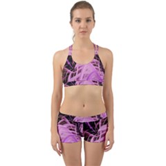 Purple Fractal Artwork Feather Back Web Gym Set