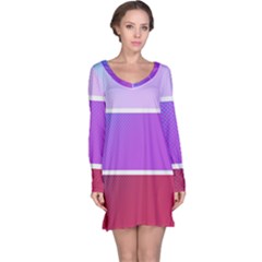 Pattern Banner Set Dot Abstract Long Sleeve Nightdress by Pakrebo