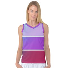 Pattern Banner Set Dot Abstract Women s Basketball Tank Top by Pakrebo