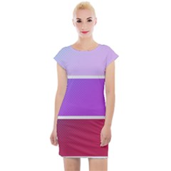 Pattern Banner Set Dot Abstract Cap Sleeve Bodycon Dress