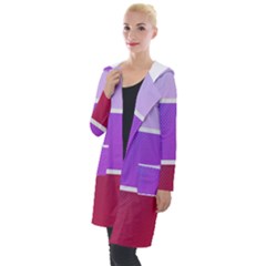 Pattern Banner Set Dot Abstract Hooded Pocket Cardigan