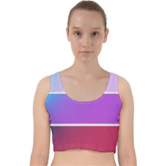 Pattern Banner Set Dot Abstract Velvet Racer Back Crop Top