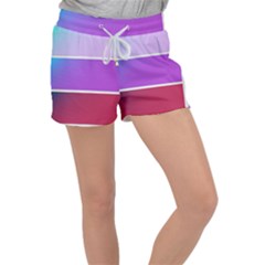 Pattern Banner Set Dot Abstract Women s Velour Lounge Shorts