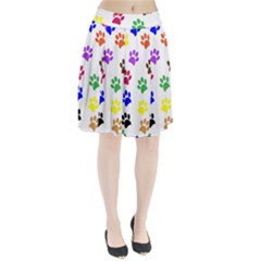 Pawprints Paw Prints Paw Animal Pleated Skirt by Pakrebo