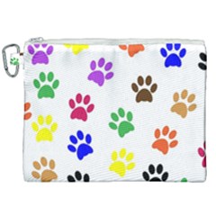 Pawprints Paw Prints Paw Animal Canvas Cosmetic Bag (xxl)