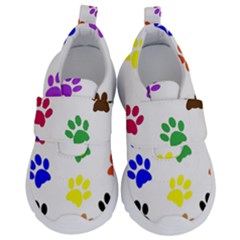 Pawprints Paw Prints Paw Animal Kids  Velcro No Lace Shoes