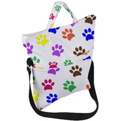 Pawprints Paw Prints Paw Animal Fold Over Handle Tote Bag