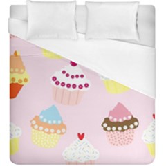 Cupcakes Wallpaper Paper Background Duvet Cover (king Size) by Pakrebo