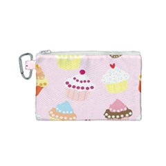 Cupcakes Wallpaper Paper Background Canvas Cosmetic Bag (small)