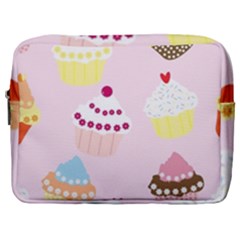 Cupcakes Wallpaper Paper Background Make Up Pouch (large)