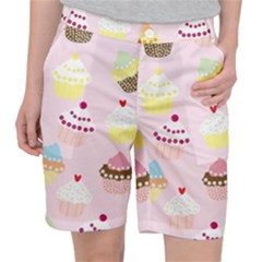 Cupcakes Wallpaper Paper Background Pocket Shorts