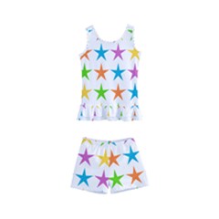 Star Pattern Design Decoration Kids  Boyleg Swimsuit