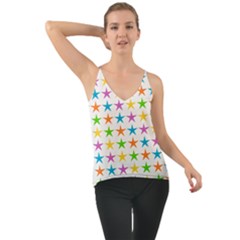 Star Pattern Design Decoration Chiffon Cami